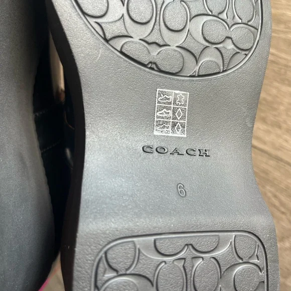 NEW COACH Women's Tea Rose Platform Mary Janes in black size 6 shoes - Picture 9 of 11